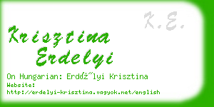 krisztina erdelyi business card